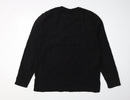 Back view of Star Wars Men's Black XL Logo Pyjama Top