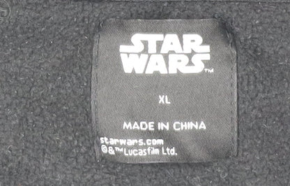 Close-up detail of Star Wars Men's Black XL Logo Pyjama Top