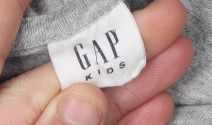 Gap Girls Grey Hoodie Pullover 8-9 Years Check Pattern