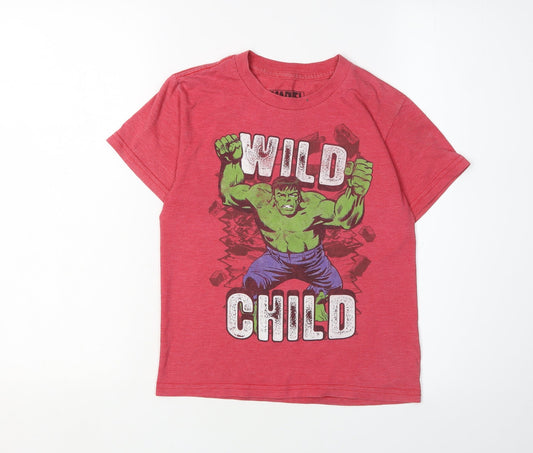 Marvel Boys Red Hulk Graphic T-Shirt 7 Years