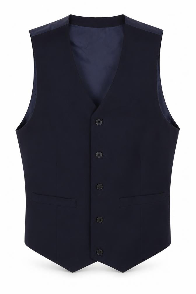 ASOS DESIGN Men's Blue Waistcoat, Size 38, Regular Fit