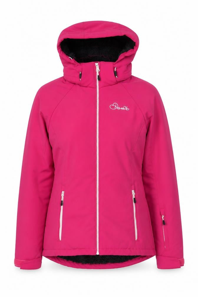 Dare 2b Women's Pink Ski Jacket Size 8 Hooded Zip
