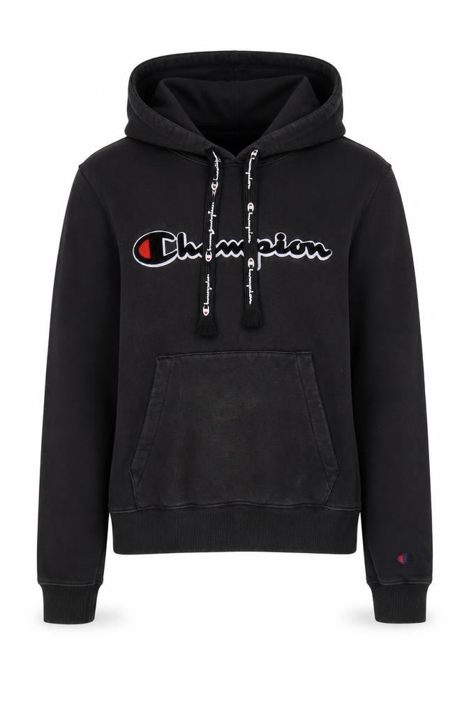 Champion Womens Black XS Hoodie Pullover Logo Casual
