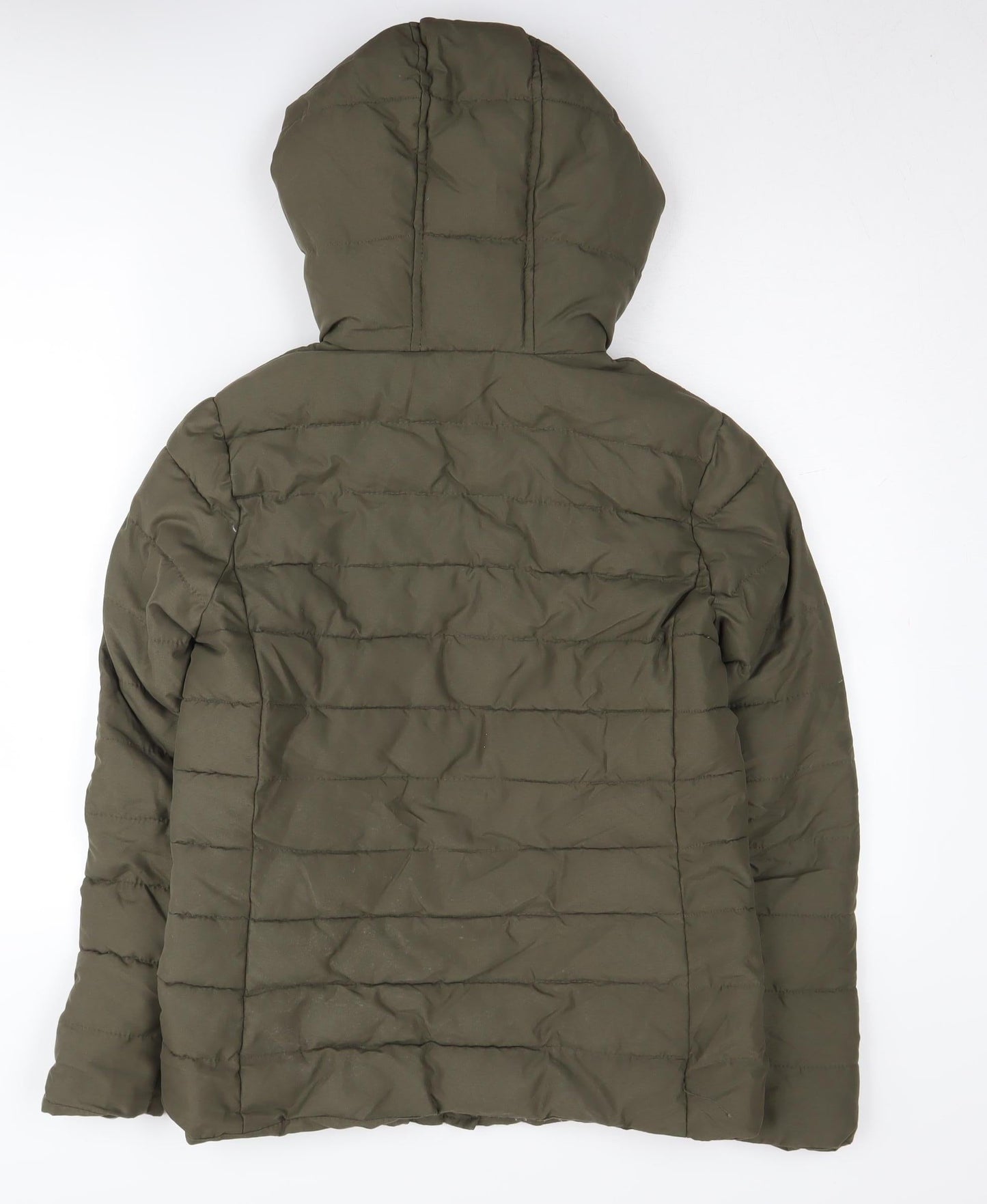 New Look Women's Green Puffer Jacket Size 10