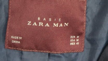 Zara Men's Black Quilted Jacket M Casual