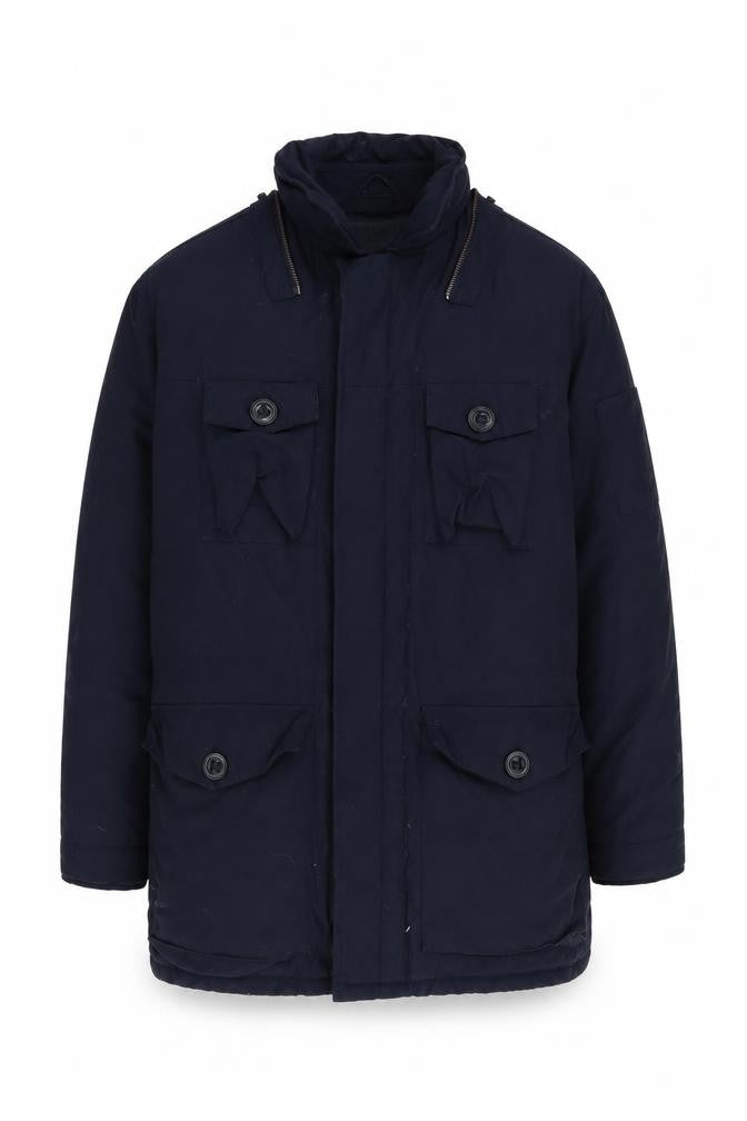 French Connection Men's Blue Parka Jacket - M