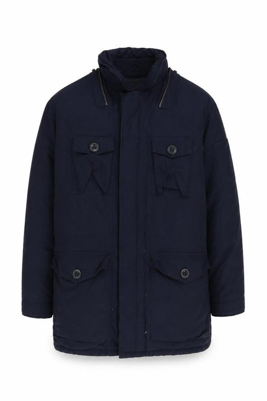 French Connection Men's Blue Parka Jacket - M