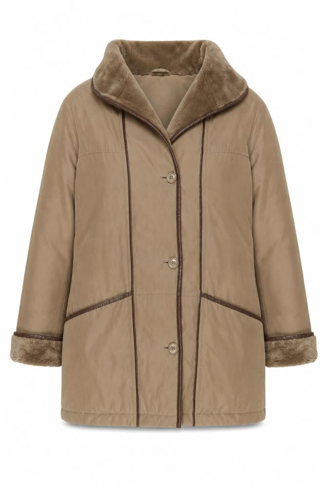 Daxon Women's Beige Overcoat Size 16 Casual Wear