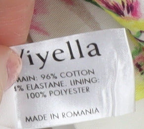 Viyella Petites Floral Sheath Dress Size 8, Multicoloured