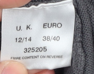 Eastex Women's Grey Cardigan Size 14 Regular Sleeve