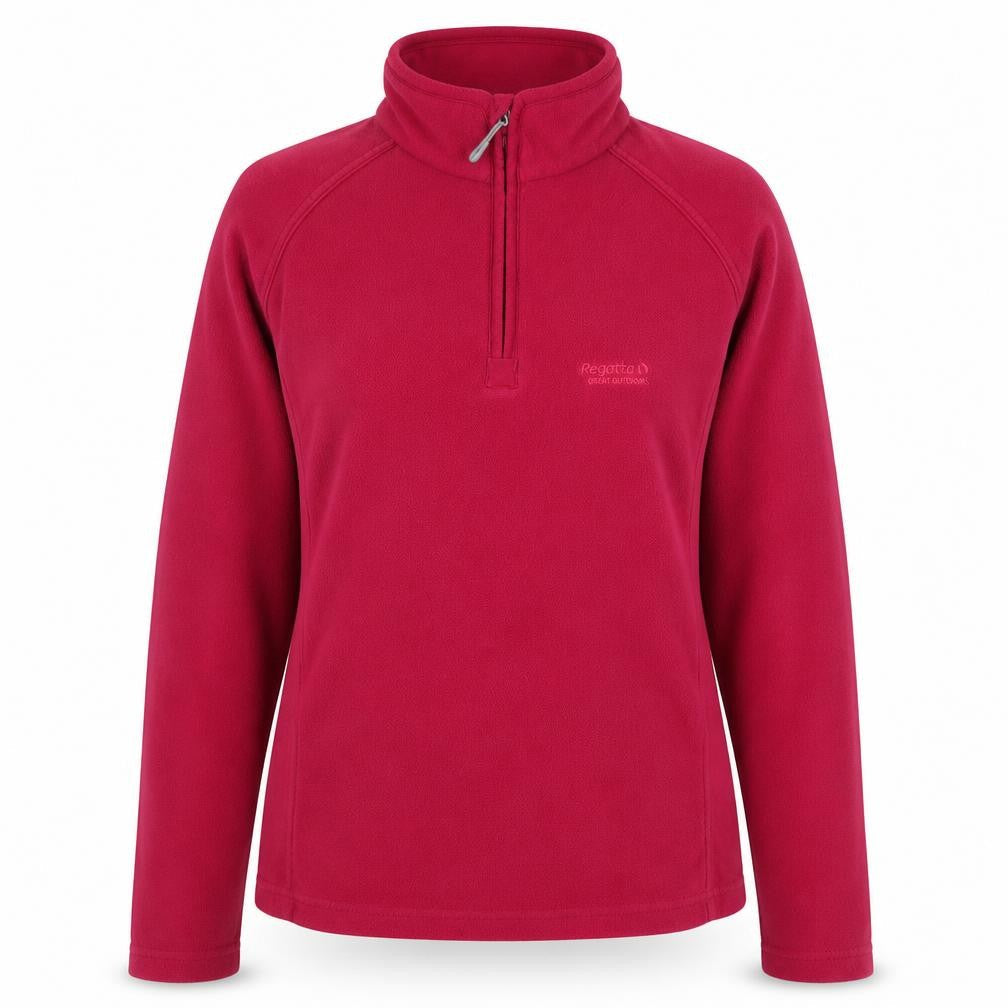Regatta Women's Red 1/4 Zip Fleece Sweatshirt Size 10