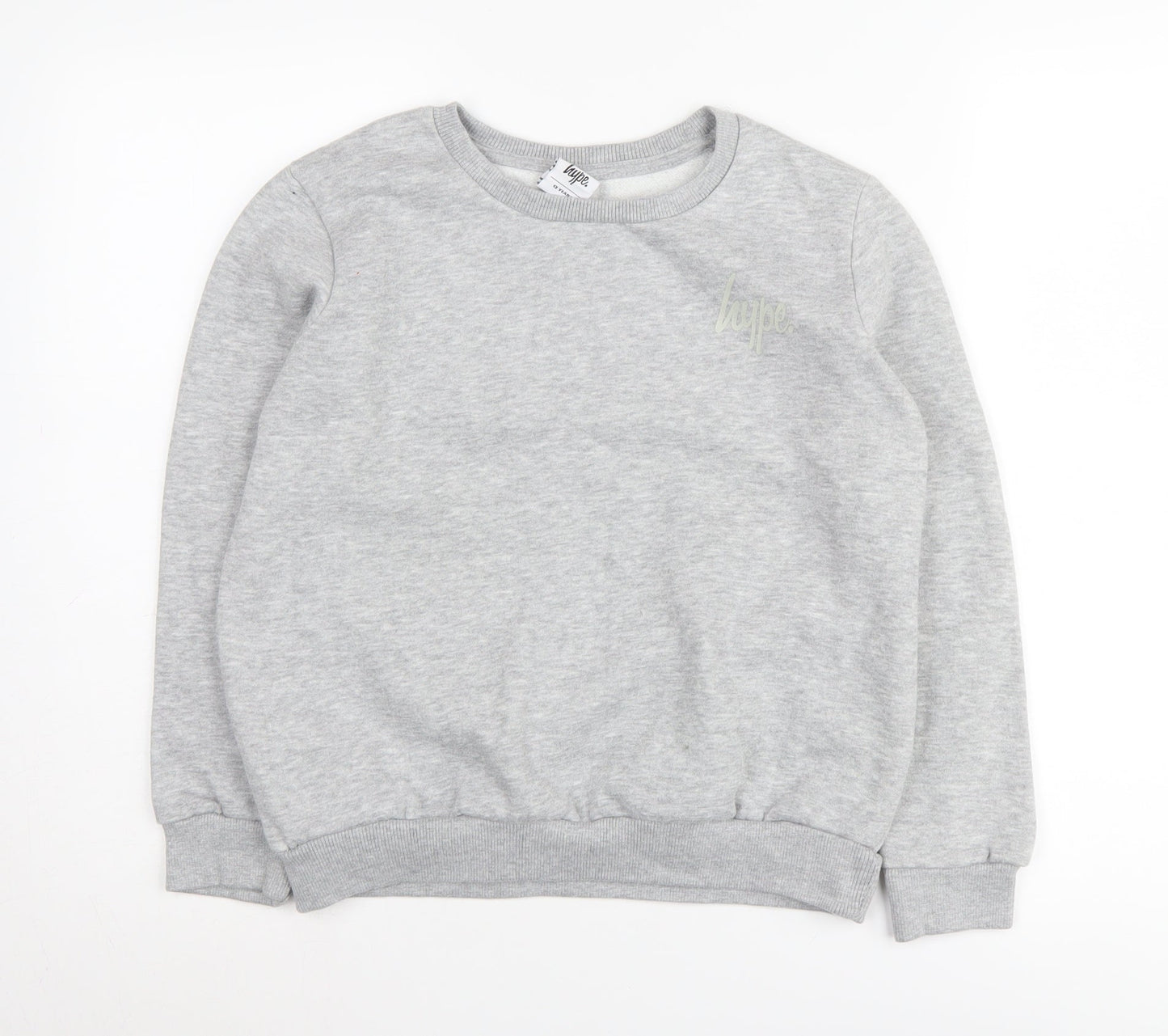 Hype Boys Grey Crew Neck Pullover Sweatshirt 13 Years