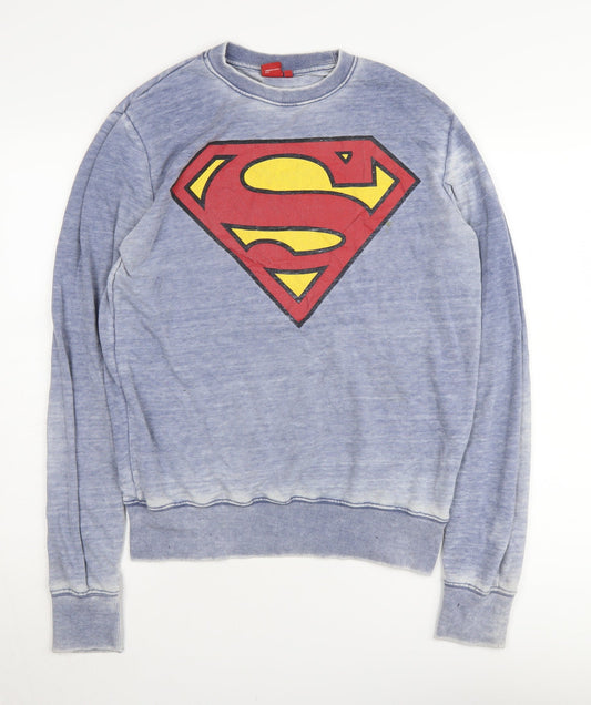 Superman Men's Blue Small Pullover Sweatshirt