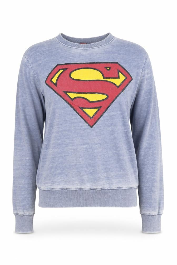 Superman Men's Blue Small Pullover Sweatshirt