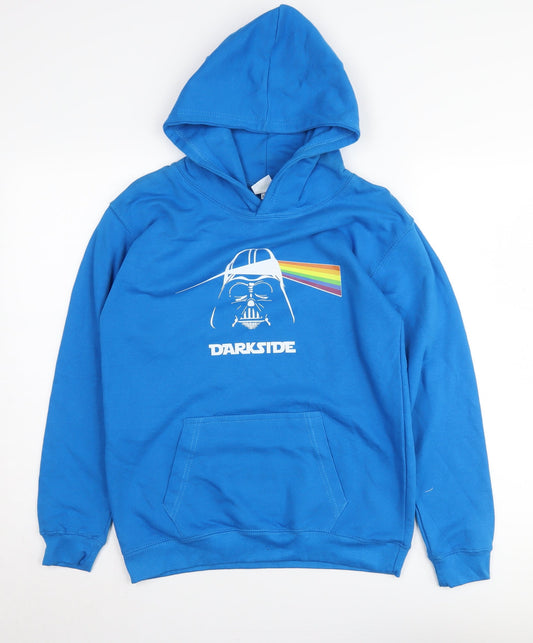 AWDis Boys Blue Darth Vader Graphic Hoodie 12-13 Years