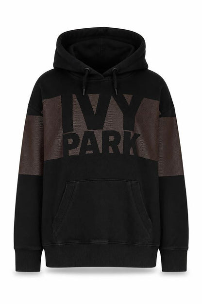 Front view of Ivy Park Women's XS Black Pullover Hoodie