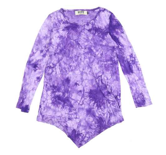 DJT Women's Purple T-Shirt S Long Sleeve Viscose