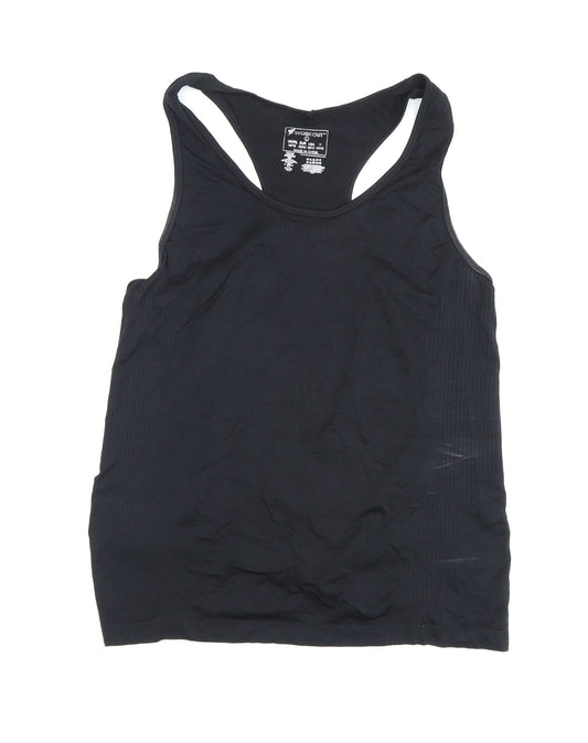 Women's Black Racerback Tank Top for Gym