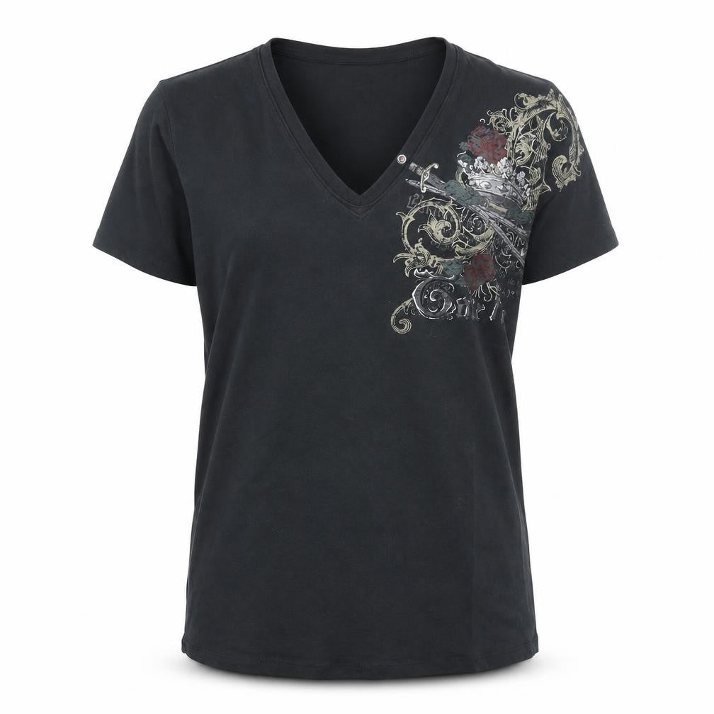 Take Two Unisex Black V-Neck T-Shirt L