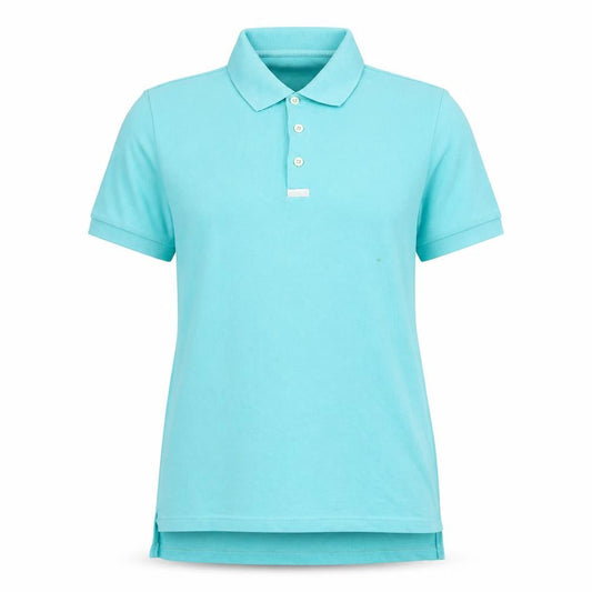 Adidas Womens Blue Cotton Polo Shirt M Casual