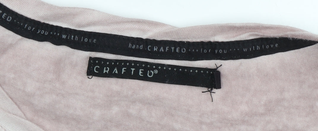 Crafted Women's Sleeveless Pink T-Shirt Size 14