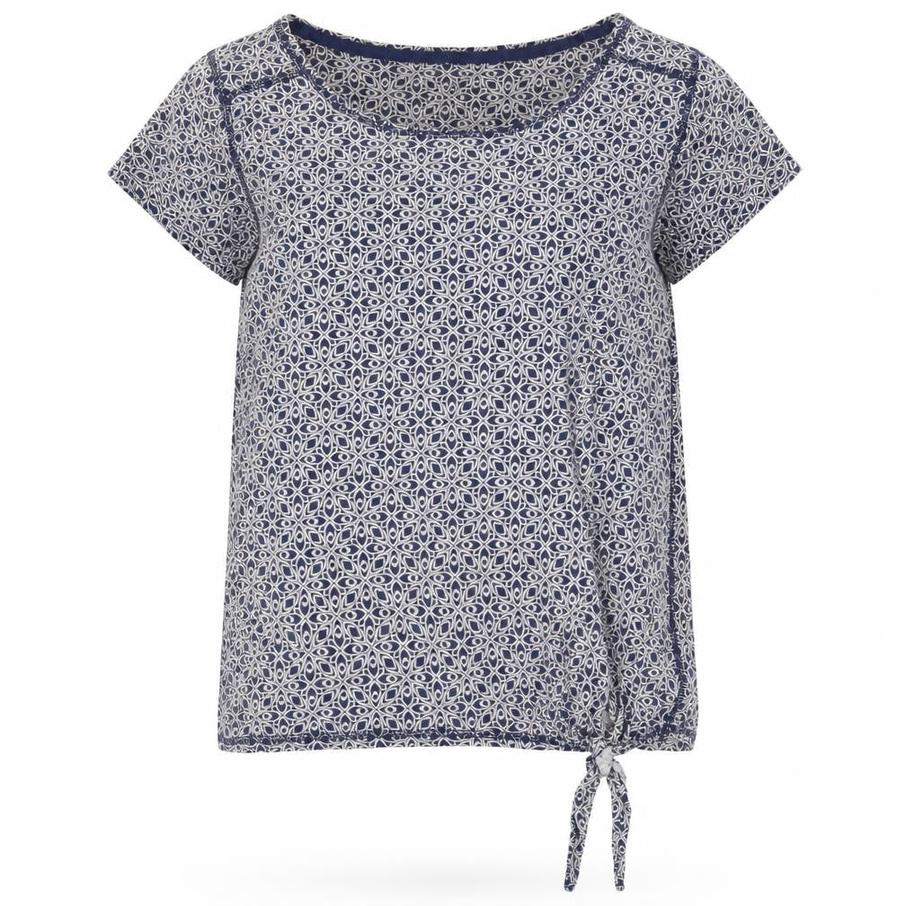Next Women's Blue Geometric T-Shirt Size 10