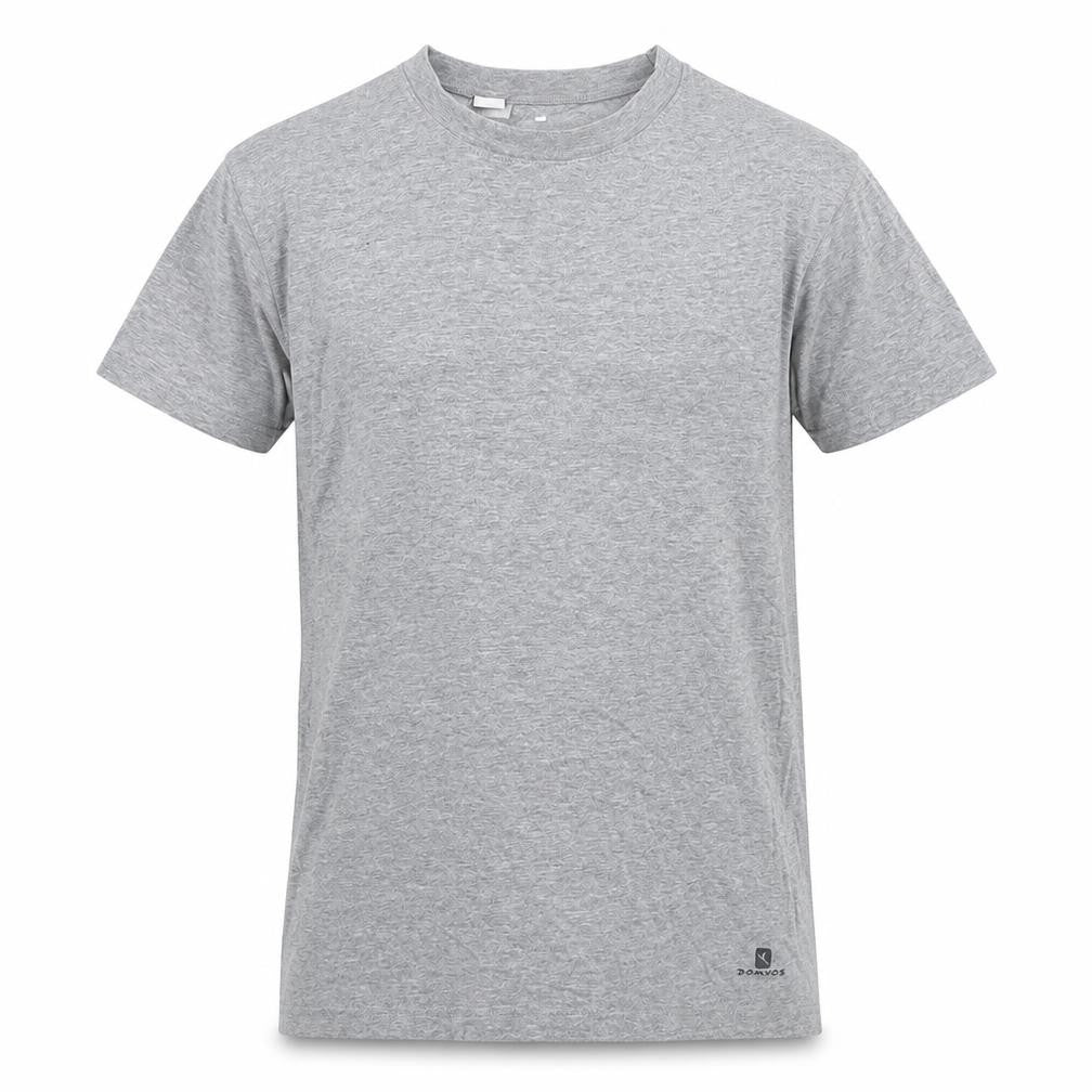 Domyos Men's Grey Cotton T-Shirt, Size S