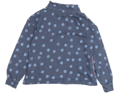White Stuff Women's Blue Geometric Blouse Size 10