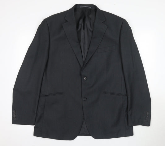 Dehavilland Men's Black Regular Fit Blazer, 42R