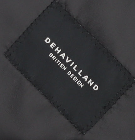 Dehavilland Men's Black Regular Fit Blazer, 42R