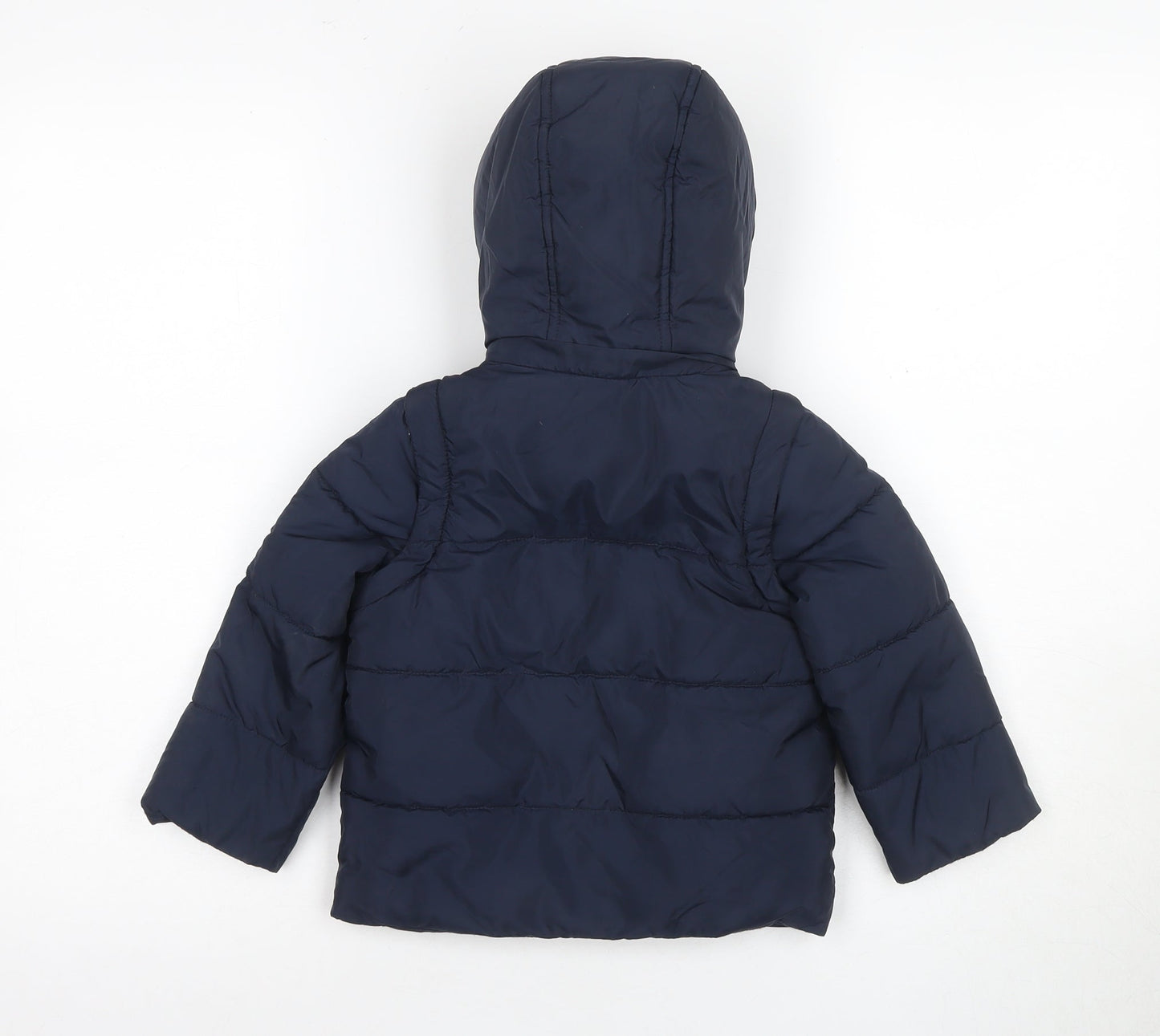 Joules Boys Blue Puffer Jacket 2 Years Hooded & Lined