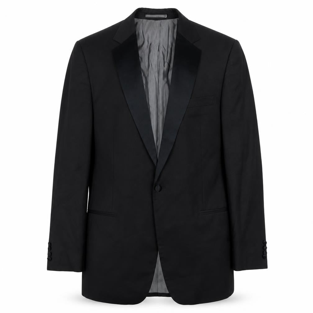 Pierre Cardin Men's Black Wool Tuxedo Blazer 42L