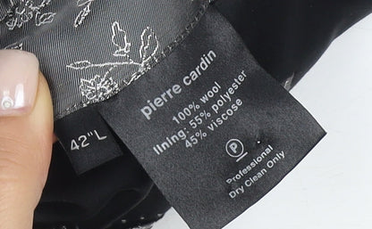 Pierre Cardin Men's Black Wool Tuxedo Blazer 42L
