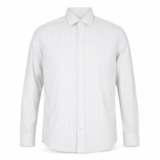 Banana Republic Men's White Striped Slim Dress Shirt L