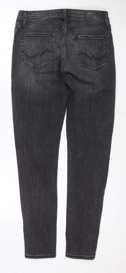 Jack & Jones Men's Black Distressed Jeans, Size 32