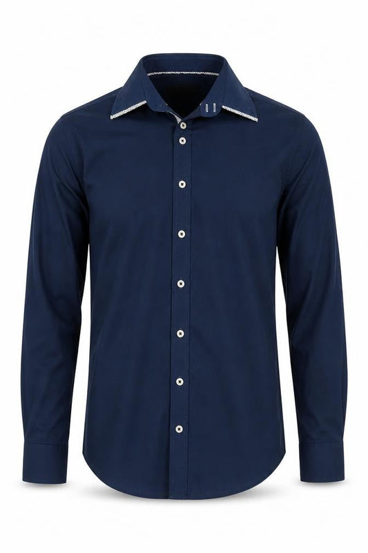 Thomas Nash Men's Blue Formal Dress Shirt S