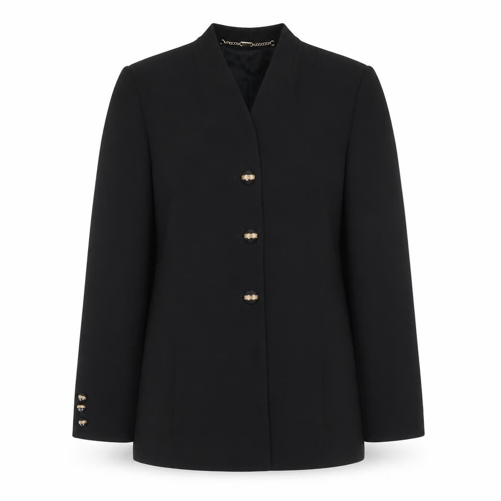 Viyella Women's Black Wool Blazer, Size 8, Formal Wear