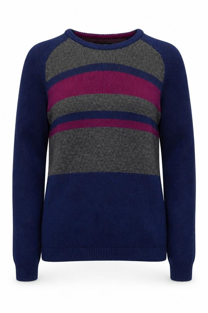 Ted Baker Unisex Multicoloured M Crew Neck Striped Jumper