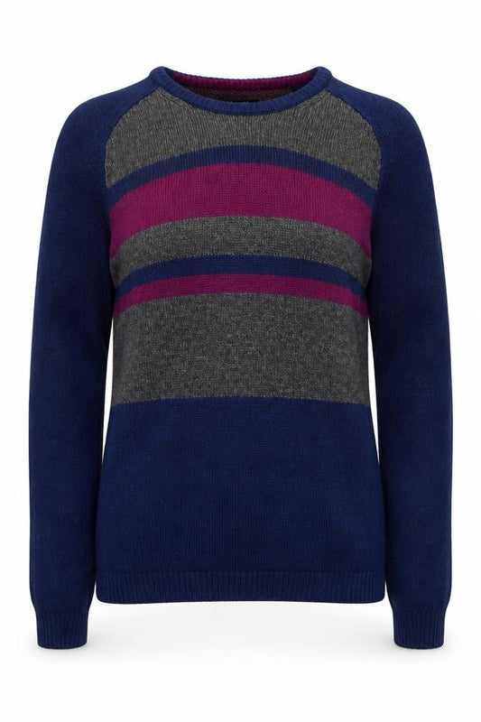 Ted Baker Unisex Multicoloured M Crew Neck Striped Jumper
