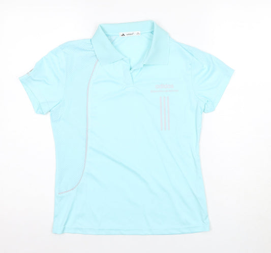 Adidas Boys Blue Polo Shirt XL, Solid Casual Wear