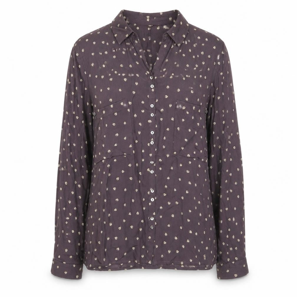 White Stuff Women's Purple Button-Up Shirt Size 10