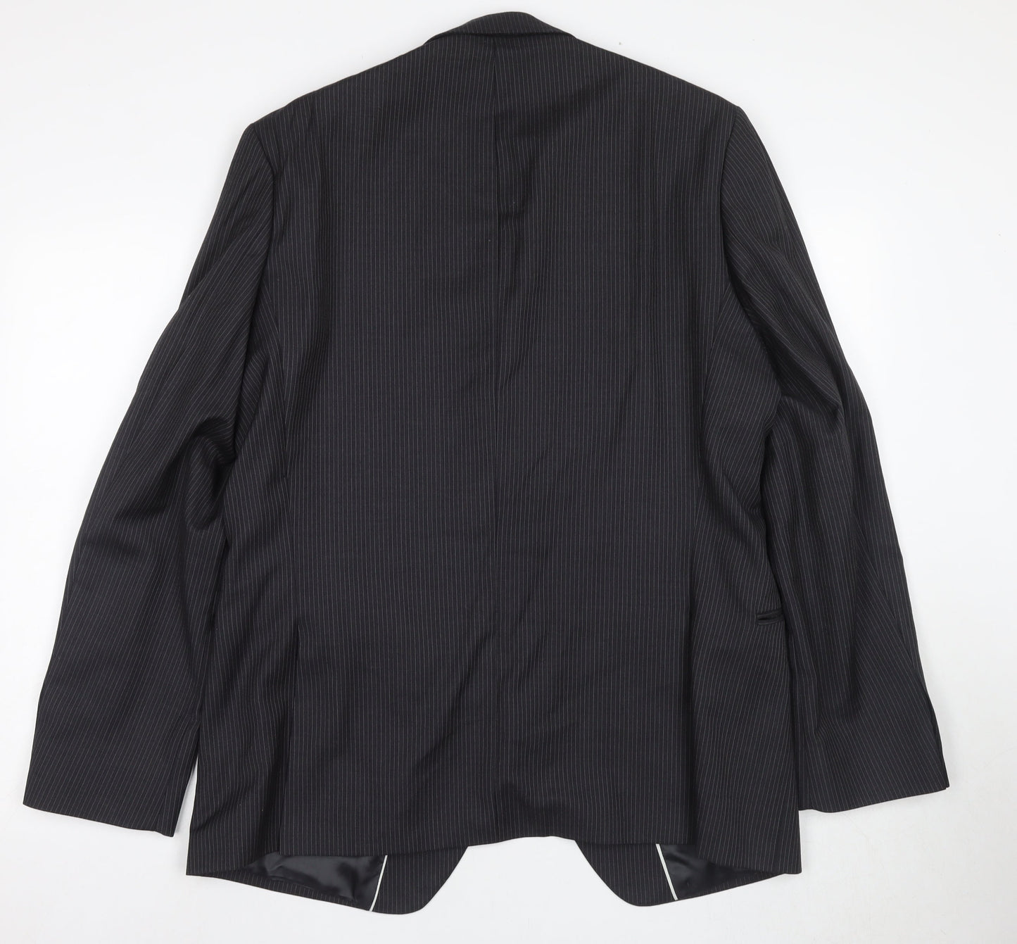 Jeff Banks Men's Black Striped Blazer 44L