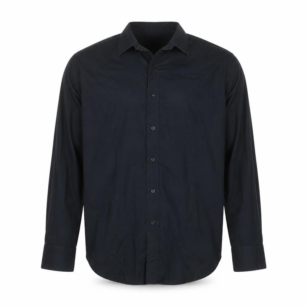 Trussardi Men's Black Long Sleeve Button-Up Shirt