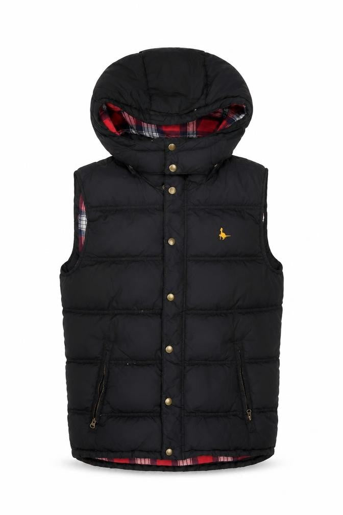 Jack Wills Women's Black XS Puffer Jacket, Hooded Quilted