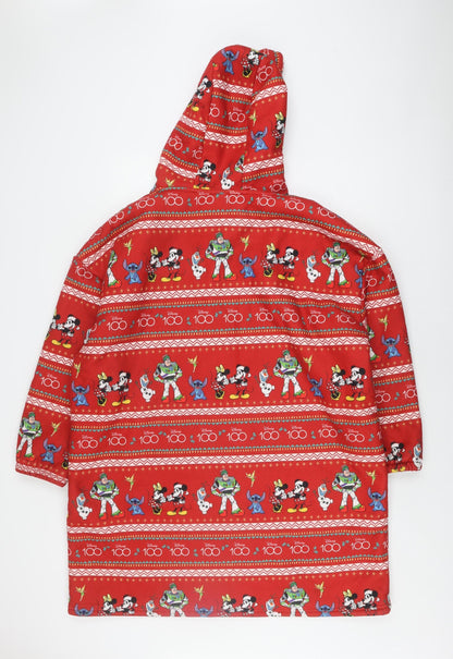 Preloved Disney Boys Hooded 100 Polyester Red Robe 11-12 Years - Back