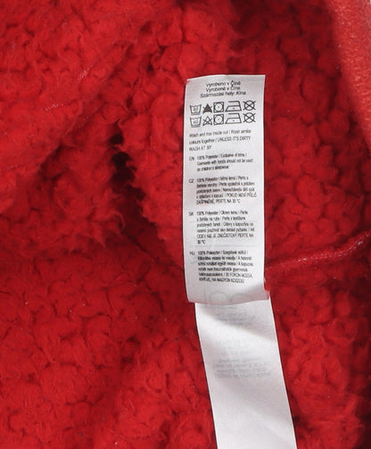 Preloved Disney Boys Hooded 100 Polyester Red Robe 11-12 Years - Label