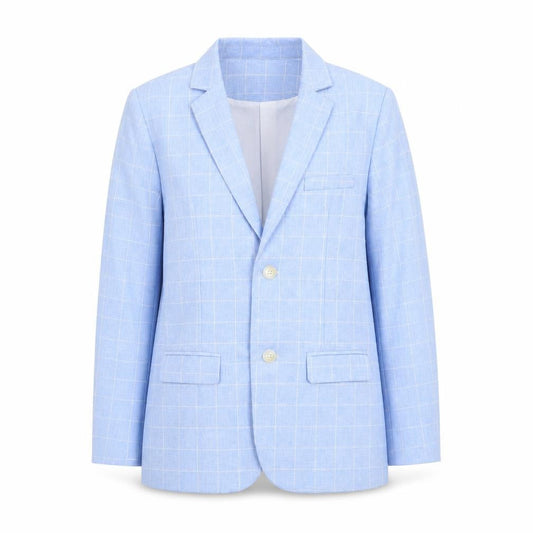Lolanta Women's Blue Check Blazer, Size 14, 2-Button