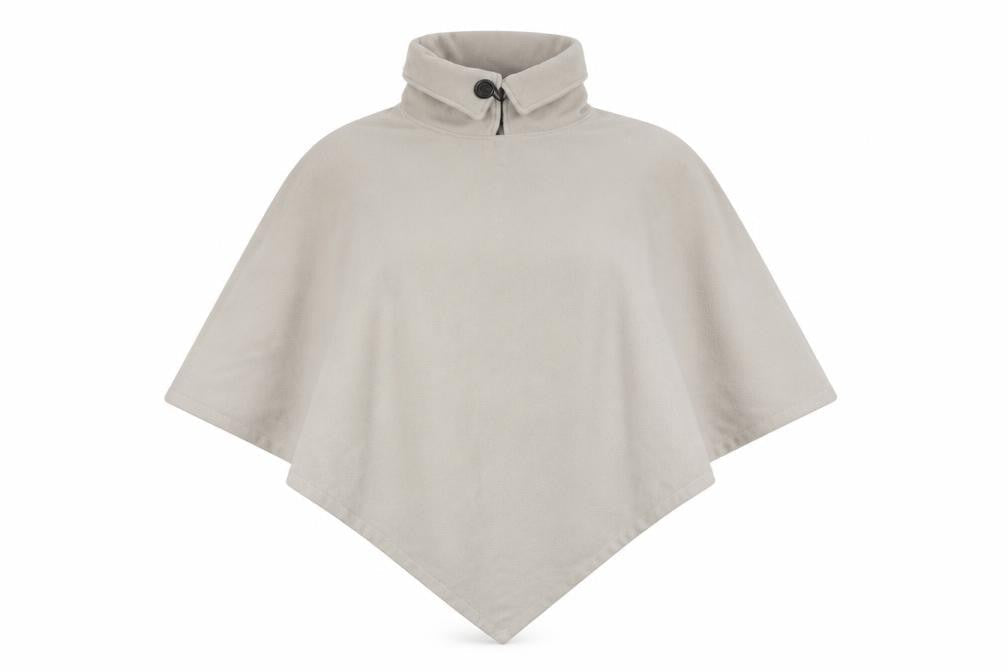 La Redoute Beige Women's Poncho, Button Detail, Collared