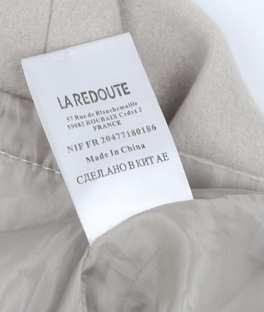 La Redoute Beige Women's Poncho, Button Detail, Collared