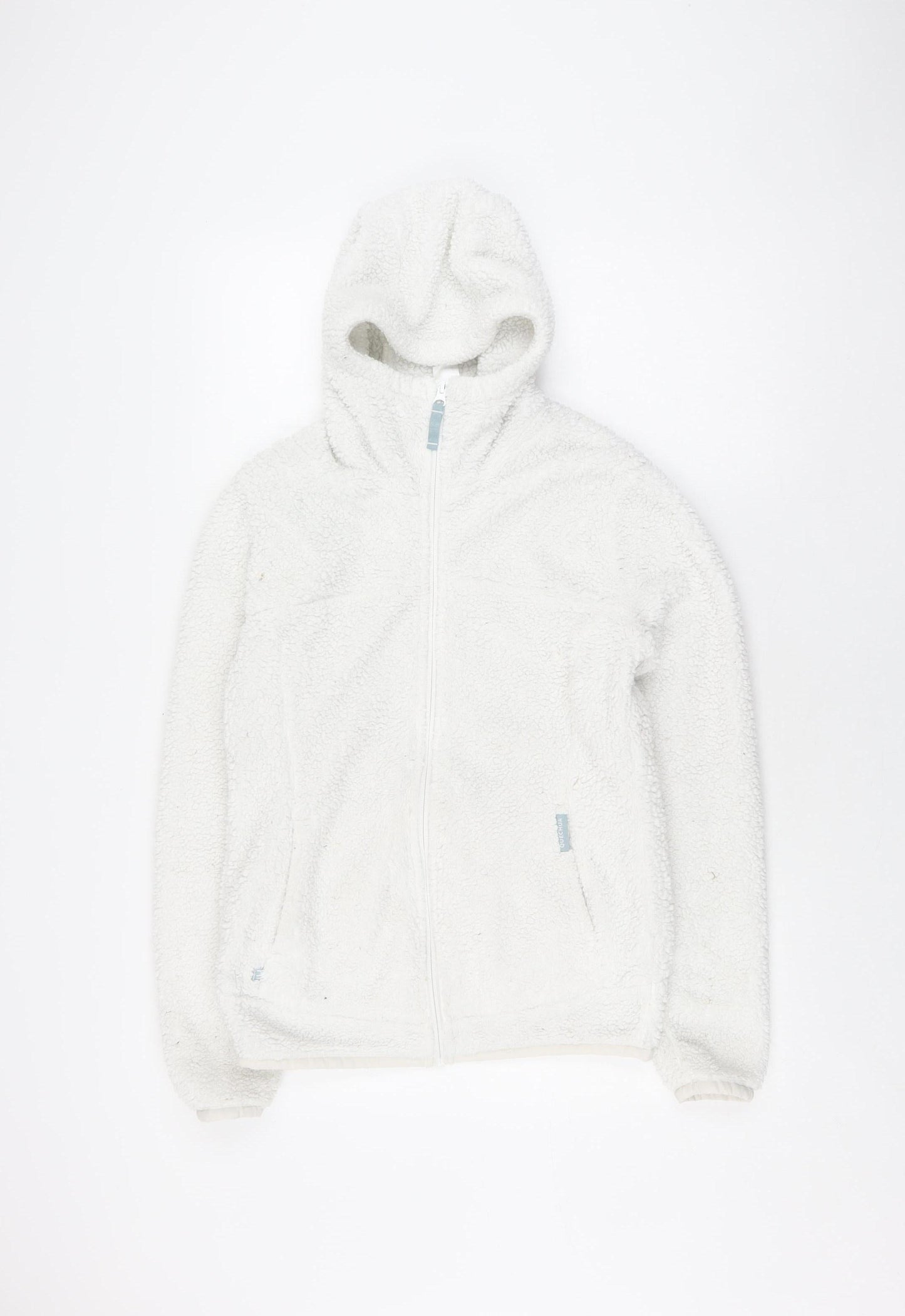 Decathlon Women's White Hooded Fleece Jacket Size 2